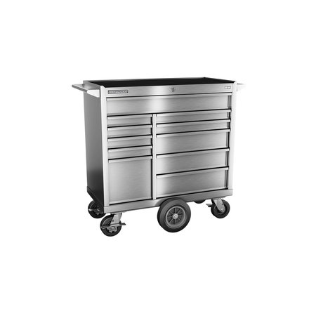 CHAMPION TOOL STORAGE FMPro SST Tool Cabinet, Maintenance Cart, 11 Drawer, Silver, Stainless Steel, 41 in W x 20 in D FMPS4111MC